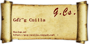 Góg Csilla névjegykártya