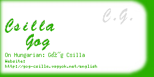 csilla gog business card